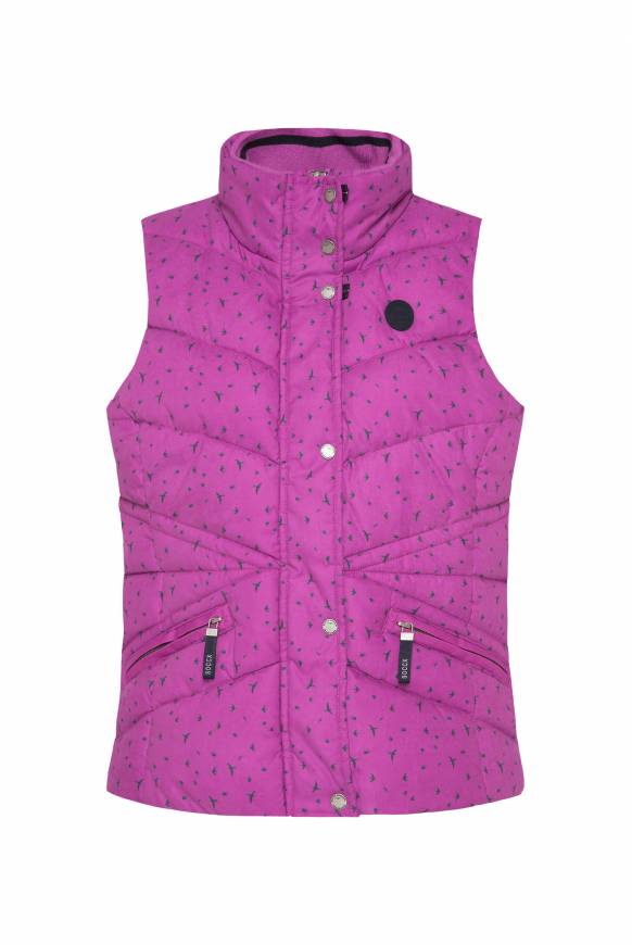 Soccx Steppweste mit filigranem All Over Print iced berry im Angebot
