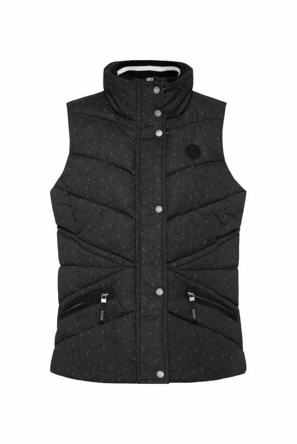 Soccx Steppweste mit filigranem All Over Print black Schlussverkauf