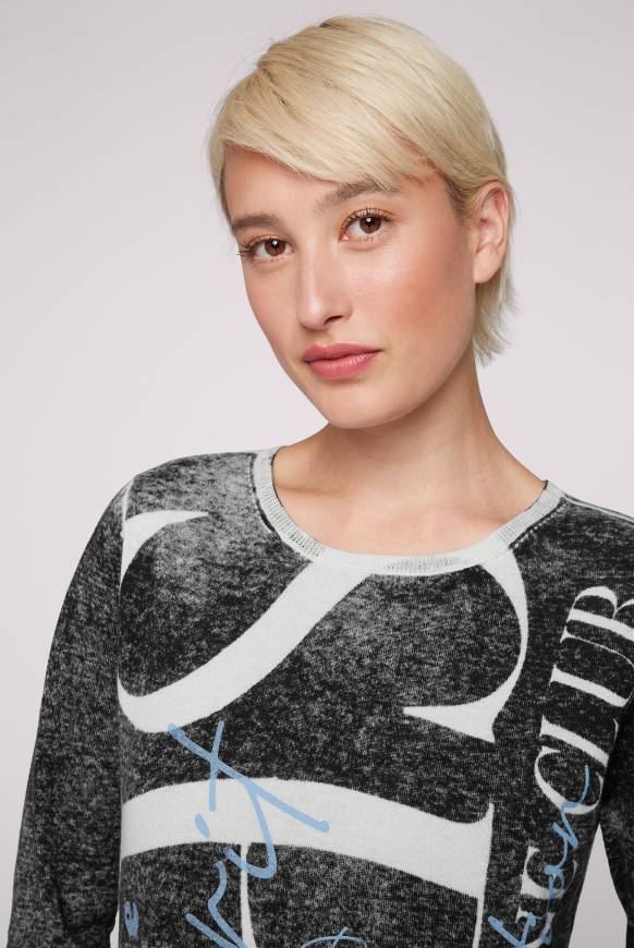 Soccx Pullover mit Acid Prints black Rabatt