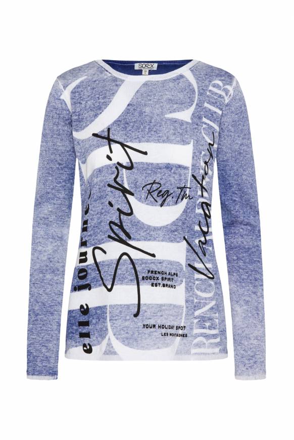 Soccx Pullover mit Acid Prints vividblue Günstig kaufen