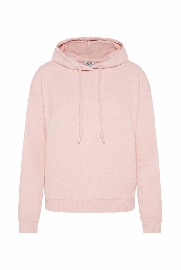 Soccx Basic Hoodie aus Flauschstrick rose blush Flash Sale