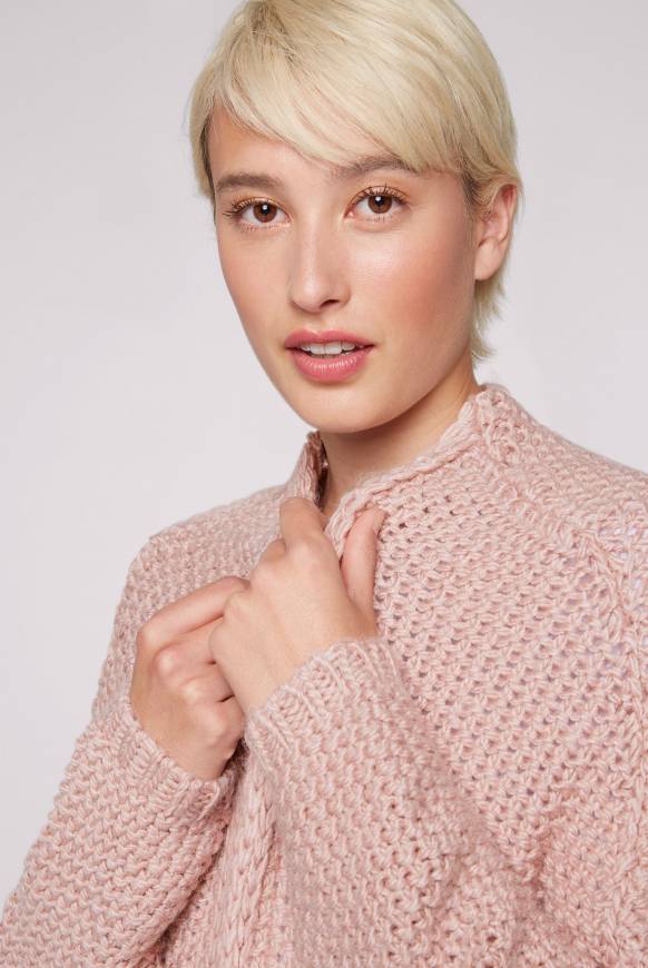 Soccx Langer Cardigan mit Perlmuster rose blush Cyber Monday