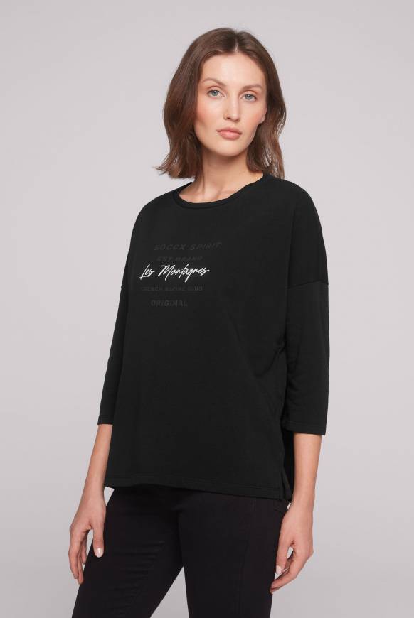 Soccx Sweatshirt mit tonigen Rubber Prints black Top Angebot