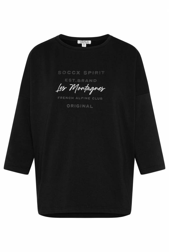 Soccx Sweatshirt mit tonigen Rubber Prints black Top Angebot