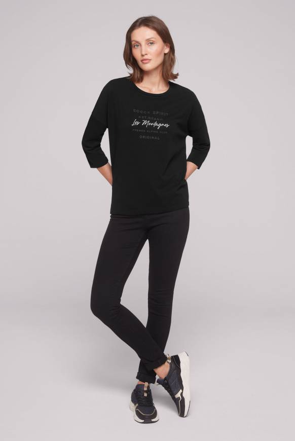 Soccx Sweatshirt mit tonigen Rubber Prints black Top Angebot