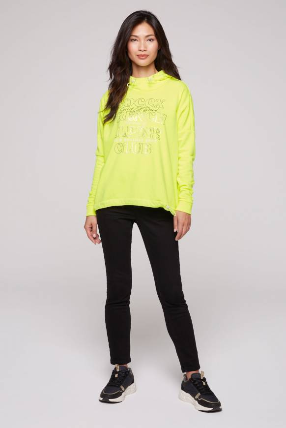 Soccx Sweatshirt mit Kapuze und Print Artwork yellow lime Bestseller