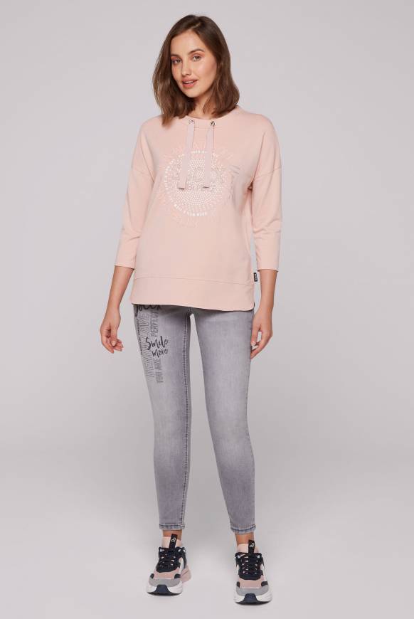 Soccx Shirt mit Stehkragen und Artwork rose blush Sonderangebote