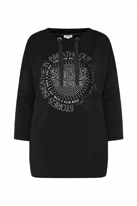 Soccx Shirt mit Stehkragen und Artwork black Riesige Ersparnisse