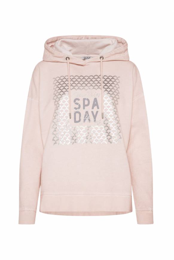 Soccx Hoodie Oil Dyed mit Artwork rose blush VIP-Rabatte
