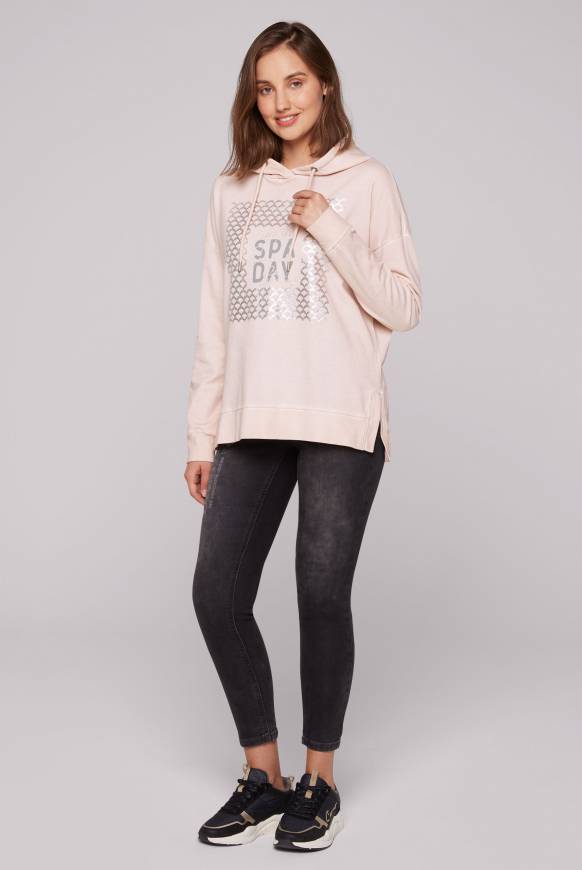 Soccx Hoodie Oil Dyed mit Artwork rose blush VIP-Rabatte