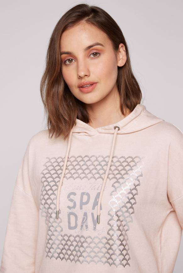Soccx Hoodie Oil Dyed mit Artwork rose blush VIP-Rabatte