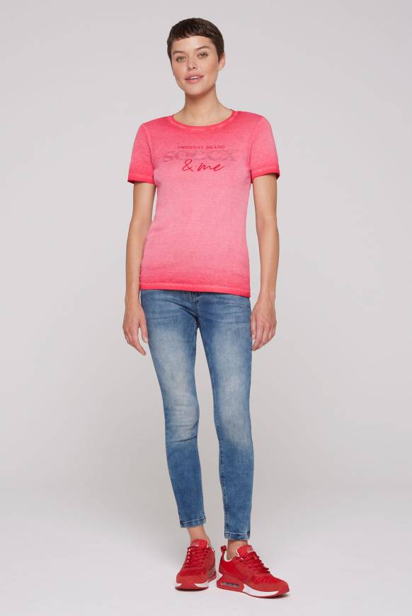 Soccx Basic Logo T-Shirt Oil Dyed clear red Vierteljährliche Förderung
