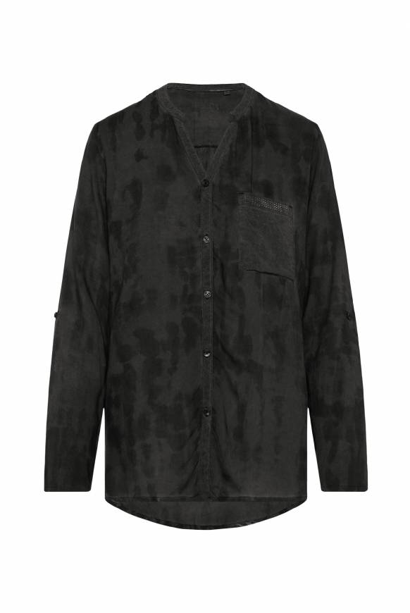 Soccx Langarmbluse mit All Over Print black Hotsell