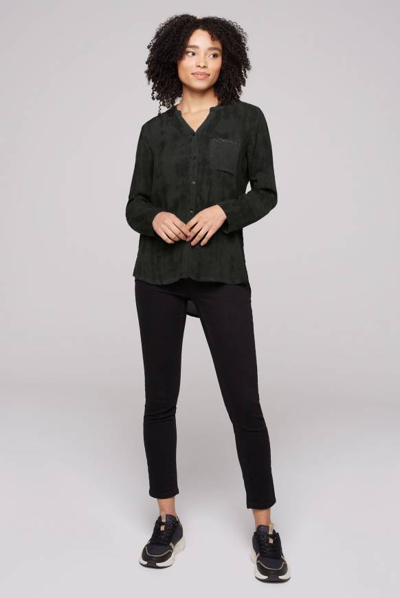 Soccx Langarmbluse mit All Over Print black Hotsell