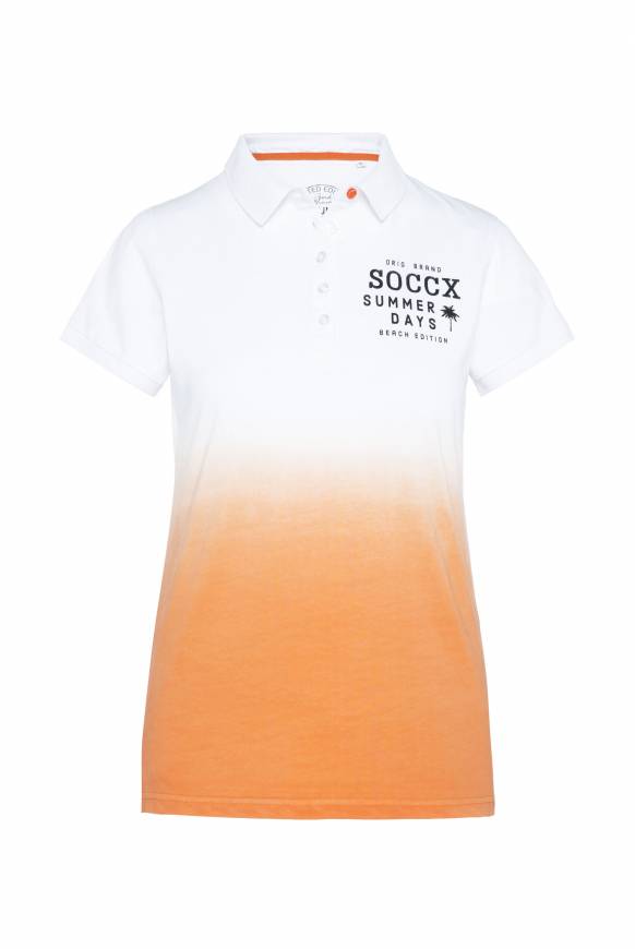 Soccx Poloshirt Dip Dye mit Rücken-Artwork sunstone Günstig kaufen