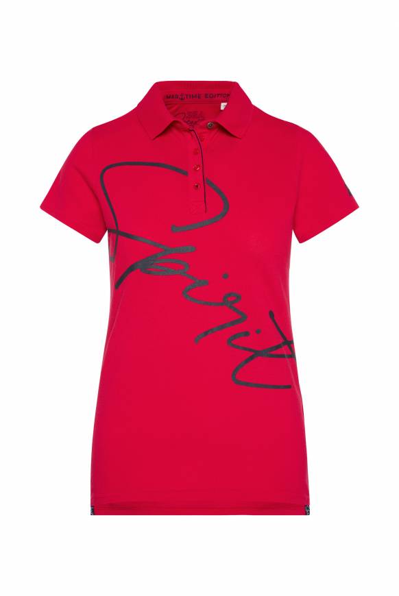 Soccx Poloshirt aus Pikee mit Label Print clear red XS Begrenztes Angebot
