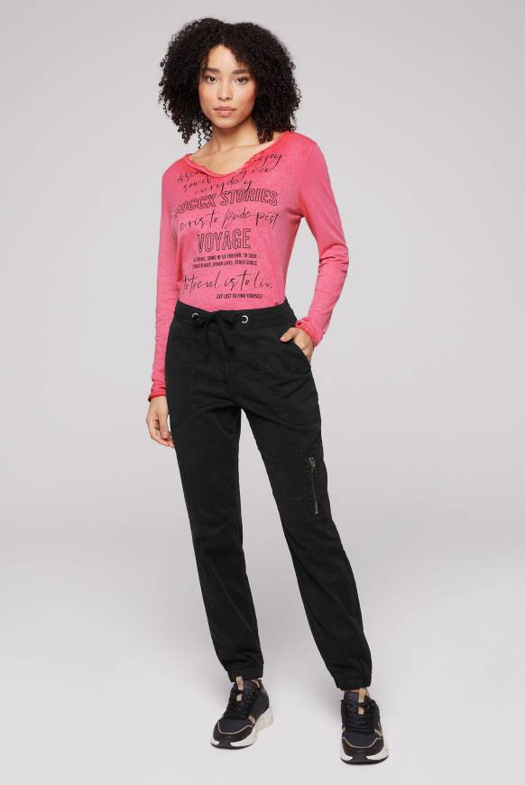 Soccx Cargohose mit Print Artwork black Top Angebot