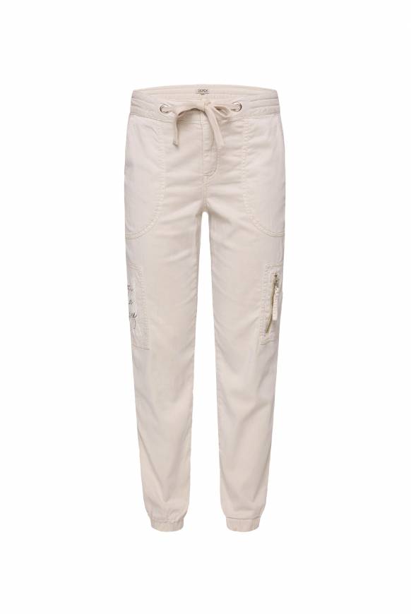 Soccx Cargohose mit Print Artwork stone beige Neueste Mode