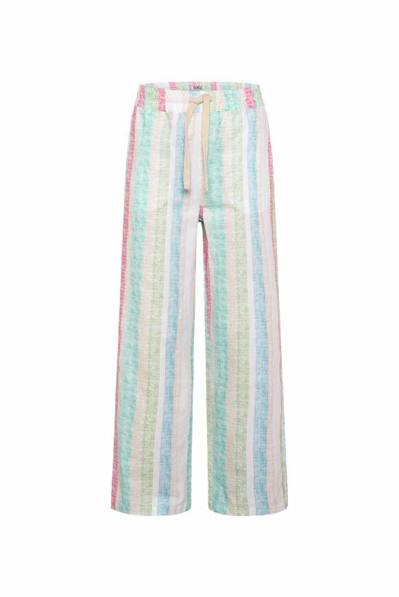 Soccx Bunt gestreifte Leinenhose multi color Online Outlet