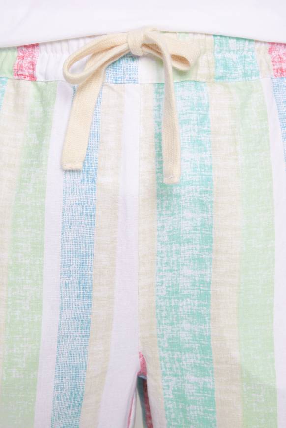 Soccx Bunt gestreifte Leinenhose multi color Online Outlet