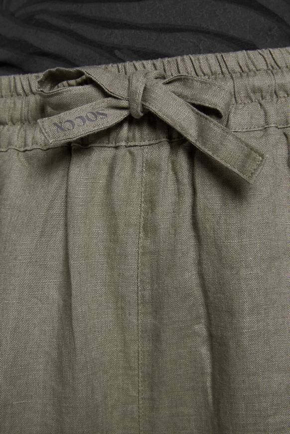 Soccx Klassische Leinenhose mit Elastikbund desert olive XXXL Neuheiten