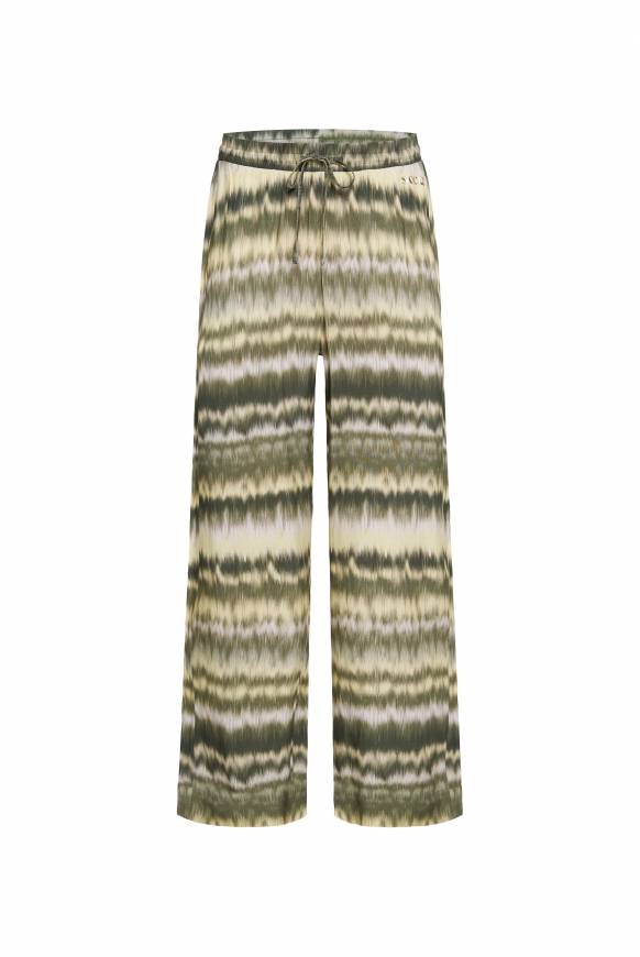 Soccx Gemusterte Palazzo-Hose mit Elastikbund desert olive Saisonale Angebote