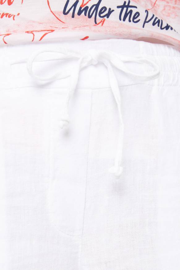 Soccx Leinenhose mit weitem Bein opticwhite Räumungsverkauf