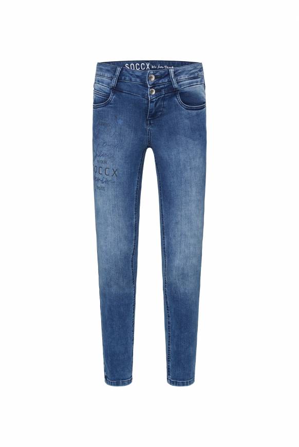 Soccx Jeans MI:RA Slim Fit blue printed jogg Zeitbegrenzte Promotion