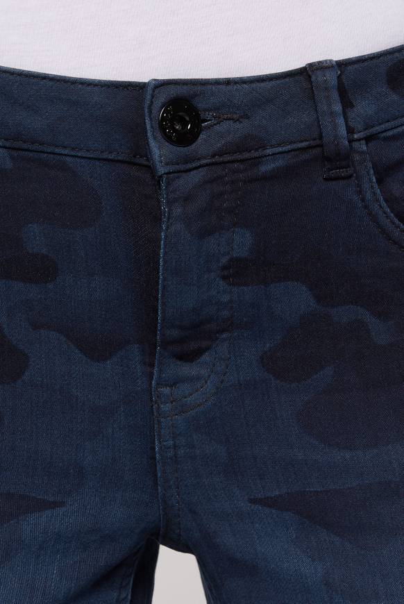 Soccx Jeans MI:RA Slim Fit blue camouflage Bis zu 60% Rabatt
