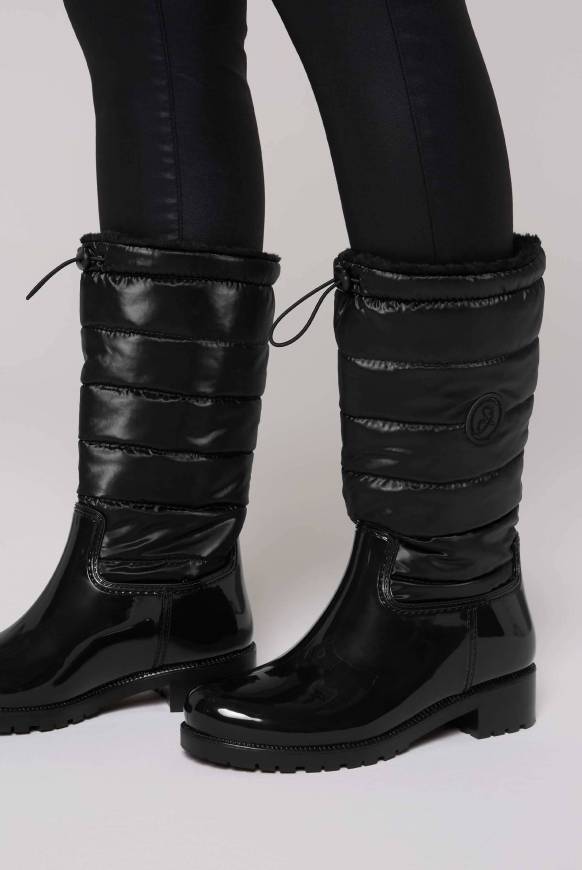 Soccx Gefütteter Gummistiefel mit Steppschaft black Super Rabatt