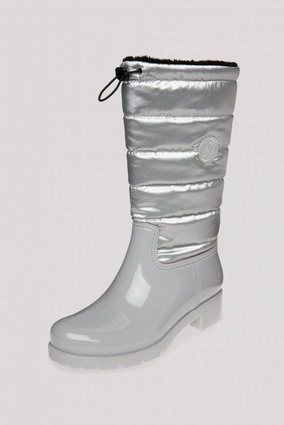 Soccx Gefütteter Gummistiefel mit Steppschaft silver Riesige Rabatte