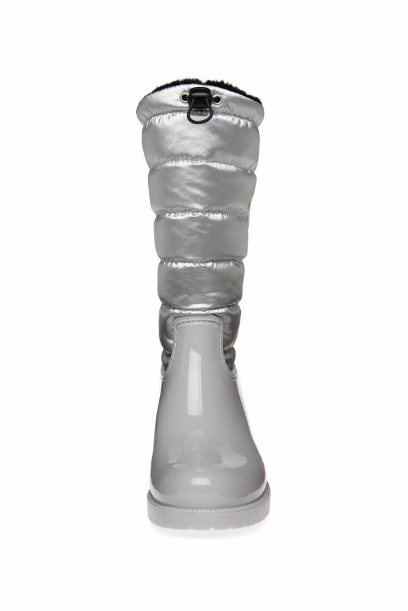 Soccx Gefütteter Gummistiefel mit Steppschaft silver Riesige Rabatte