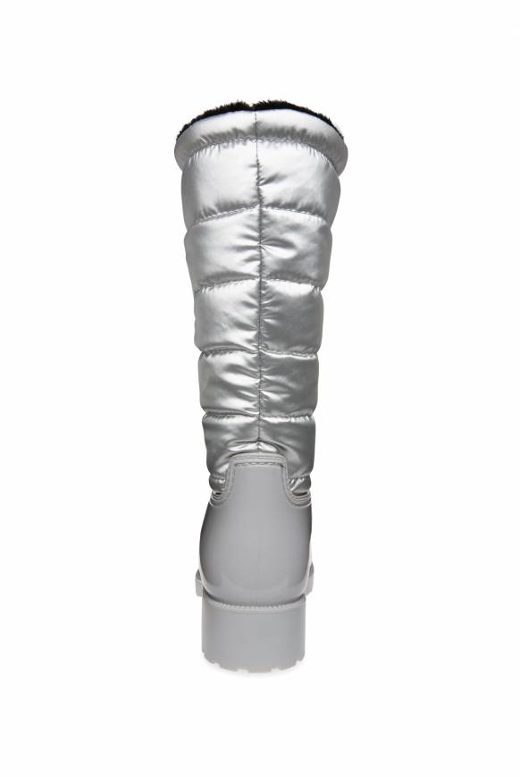 Soccx Gefütteter Gummistiefel mit Steppschaft silver Riesige Rabatte