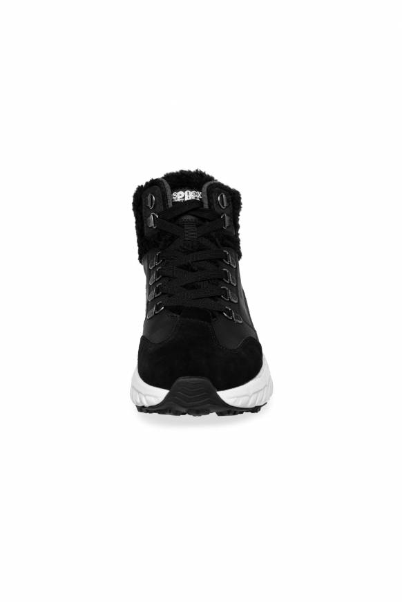Soccx High Top Sneaker mit Kunstfell-Details black Clearance-Verkauf