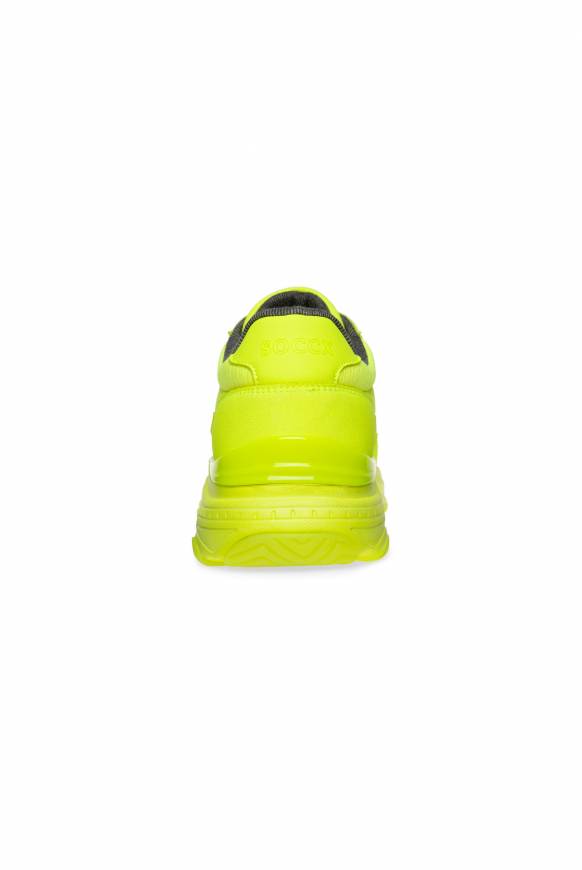 Soccx Fashion Sneaker im tonigen Materialmix neon lime Black Friday Preise