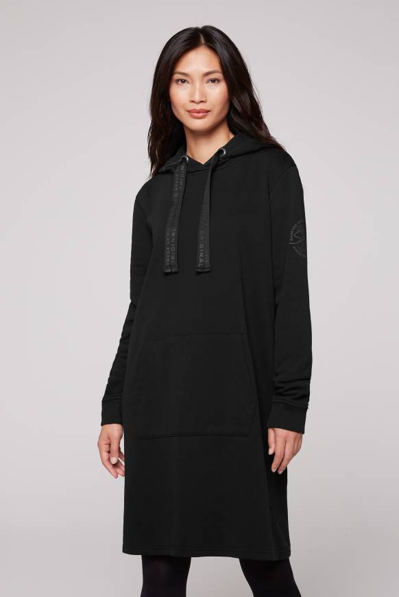 Soccx Sweatkleid mit Kapuze und Glossy Prints black Online