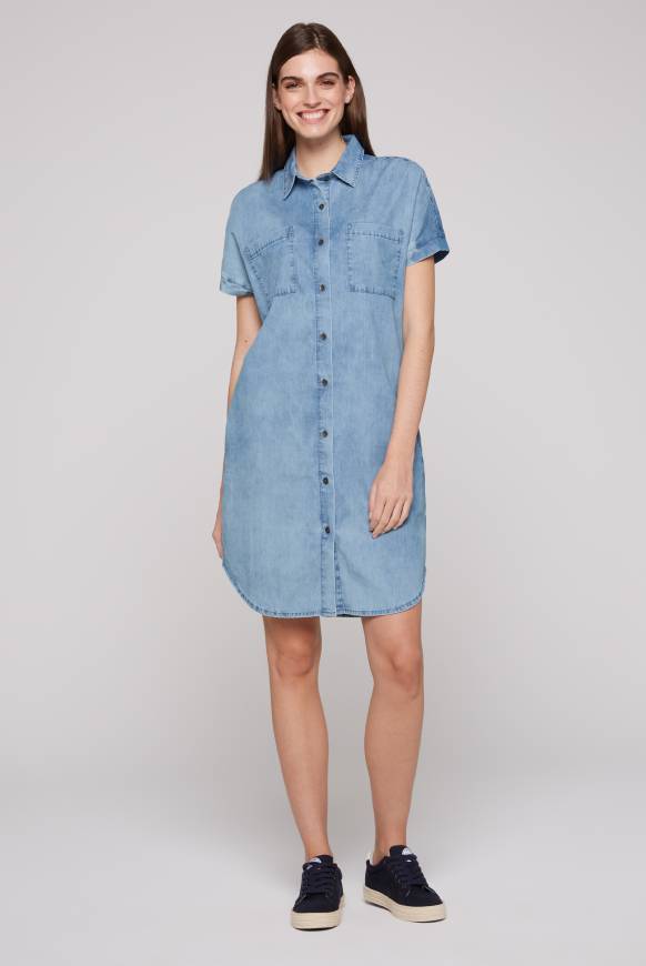 Soccx Kurzes Jeansblusenkleid mid blue wash XS Verkauf