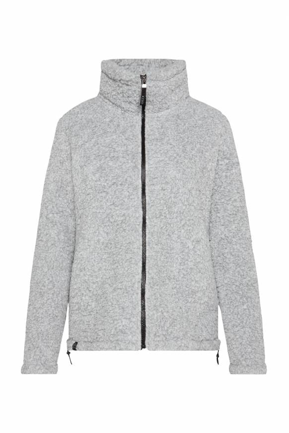 Soccx Sport-Jacke im Sherpa-Look grey melange im Angebot