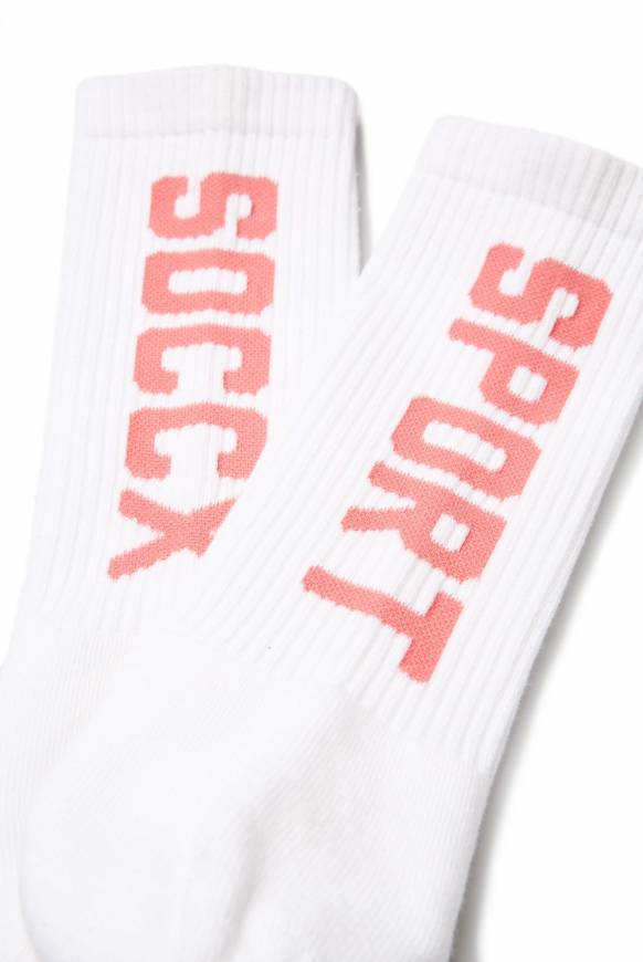 Soccx Lange Sportsocken mit Logo, 2 Paar opticwhite / peachy rose Günstiger Verkauf