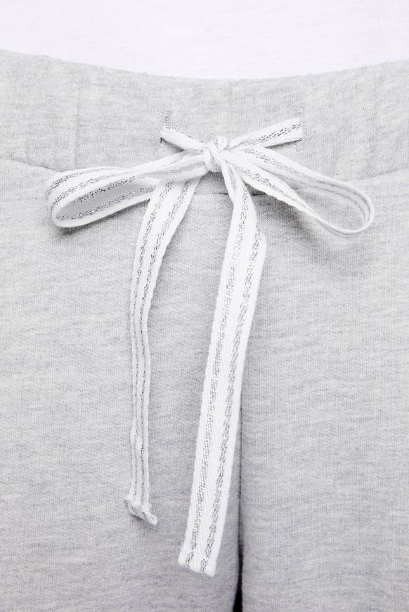 Soccx Sweathose mit Glitter Print grey melange XXL Fabrikverkauf