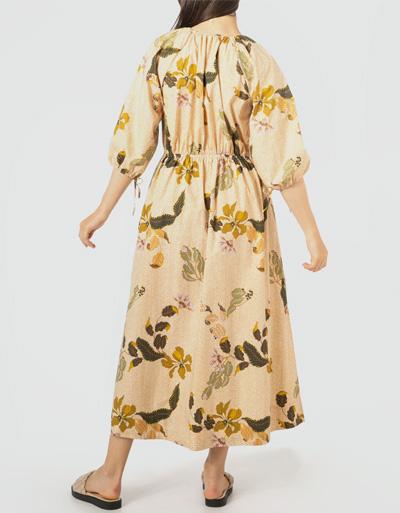 SECOND FEMALE Kleid mit elastischer Taille 50% Rabatt mit kostenlosem Versand