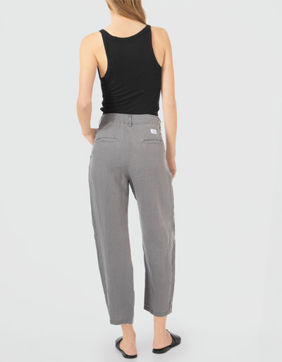 Replay Leinenhose mit Bundfalten Kostenloser Versand