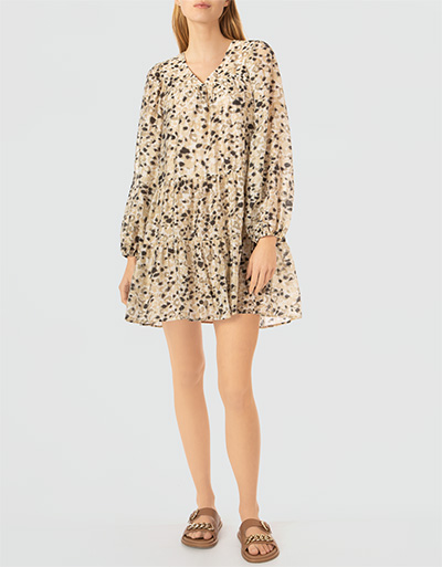 SECOND FEMALE Kleid mit gestuftem Rock Valentinstagsangebot