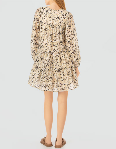 SECOND FEMALE Kleid mit gestuftem Rock Valentinstagsangebot