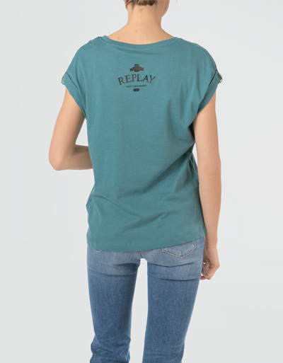 Replay T-Shirt mit Glitzerstein-Kettchen JETZT KAUFEN