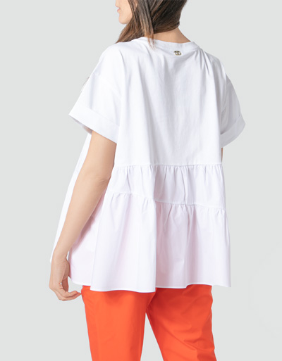 TWIN-SET Blusenshirt im Material Mix Online Shopping