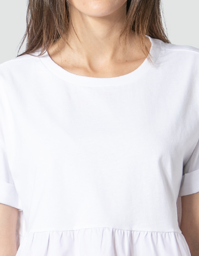 TWIN-SET Blusenshirt im Material Mix Online Shopping