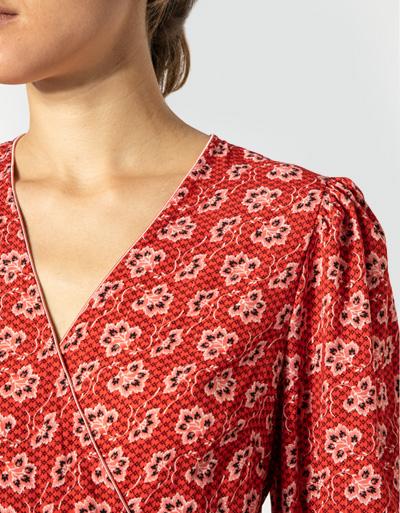 Freebird Wickelkleid mit Allover Print und Glitzergarn Limitierter Zeitrabatt