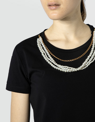 LIU JO T-Shirt mit Kettendetail Osterangebot