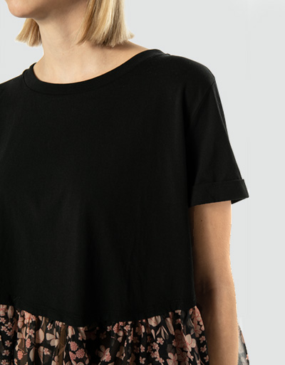 TWIN-SET Blusenshirt raffinierter Layer-Optik Valentinstagsangebot